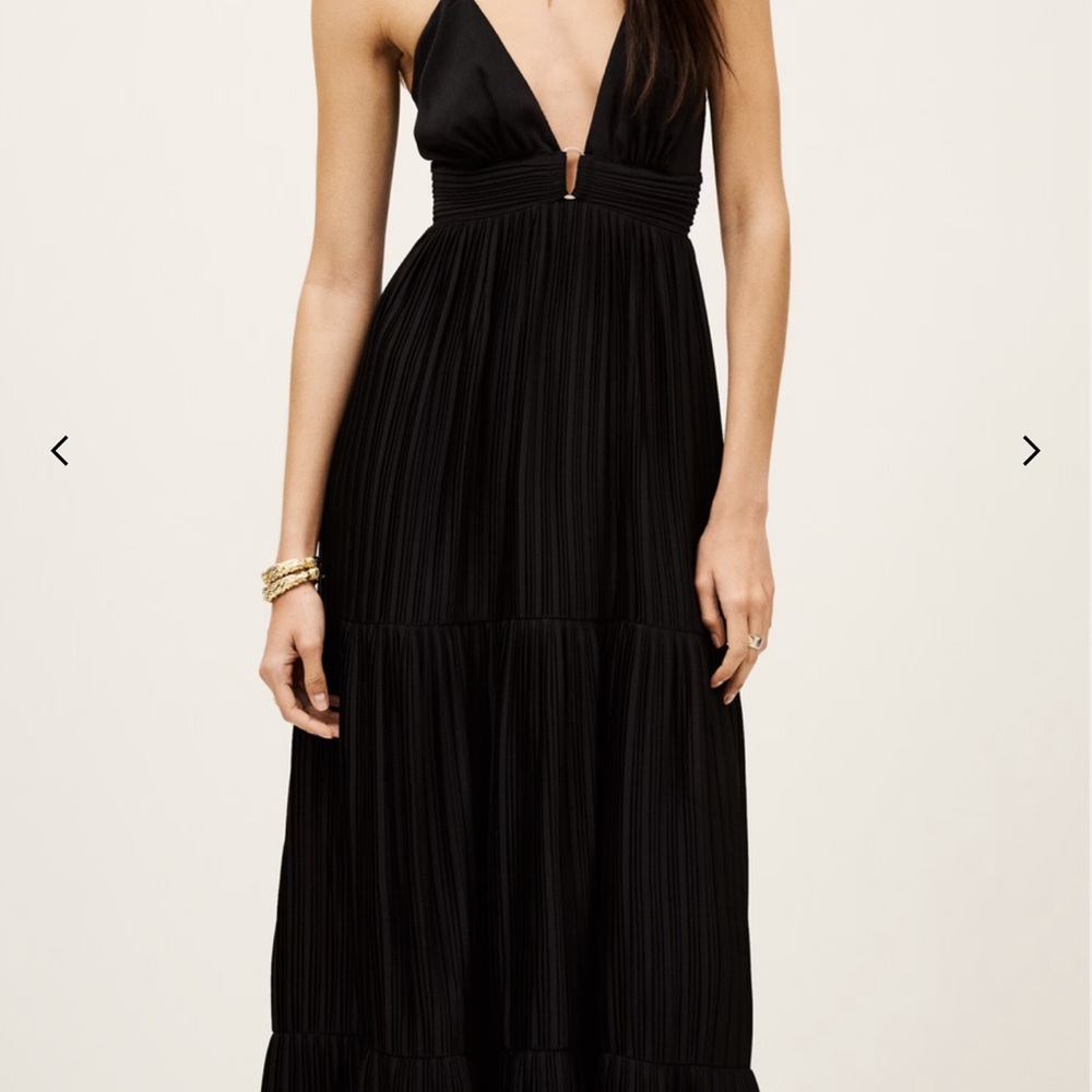 ba&sh washa maxi dress in black, size 4